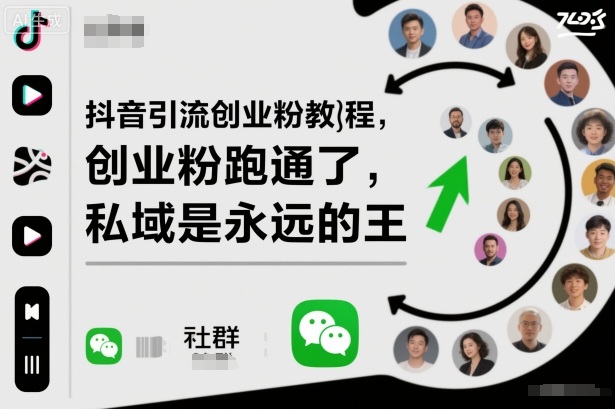 抖音引流创业粉教程，创业粉终于跑通了，私域是永远的王-老K爱搞钱