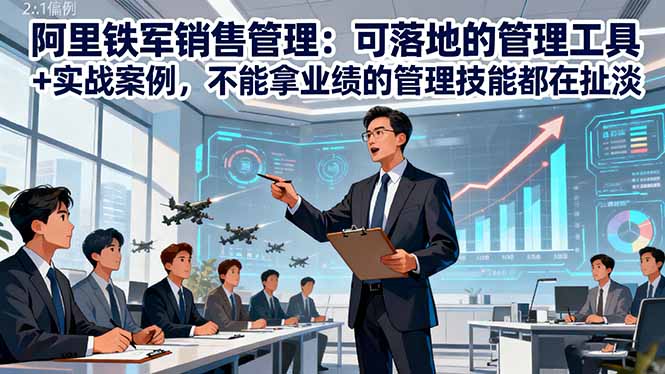 阿里铁军销售管理:可落地的管理工具+实战案例,不能拿业绩的管理都在扯淡-老K爱搞钱
