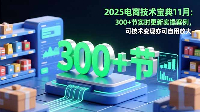 2025电商技术宝典11月:200+节实时更新实操案例,可技术变现亦可自用放大-老K爱搞钱