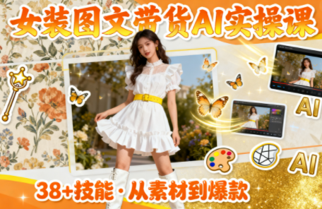 女装图文带货的AI实操课-老K爱搞钱